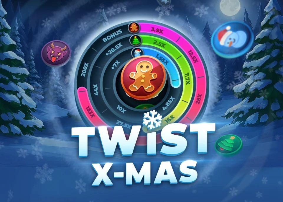 Twist X-mas online game logo by InOut on spinfinn.gr.com